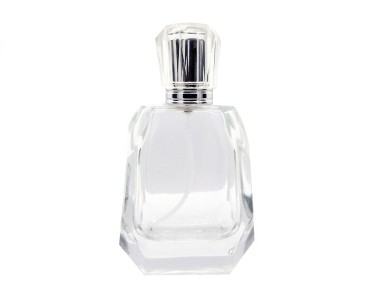 60ml trilliant squat perfume bottle with silver cap