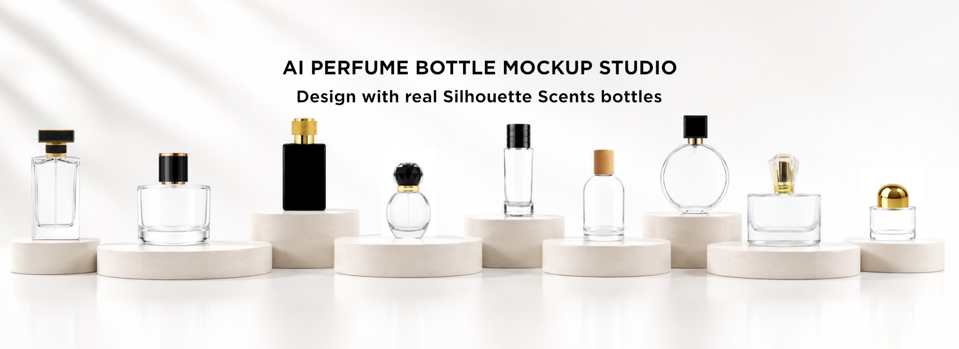 AI Perfume Bottle Mockup Studio