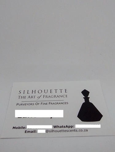 custom printed perfume business cards